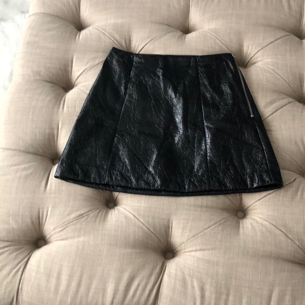 Crinkled Shiny Skirt.